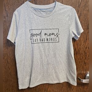 (3/$25) SHEIN Heather Gray Good Moms Graphic Tee | Mother's Day Gift Size Large